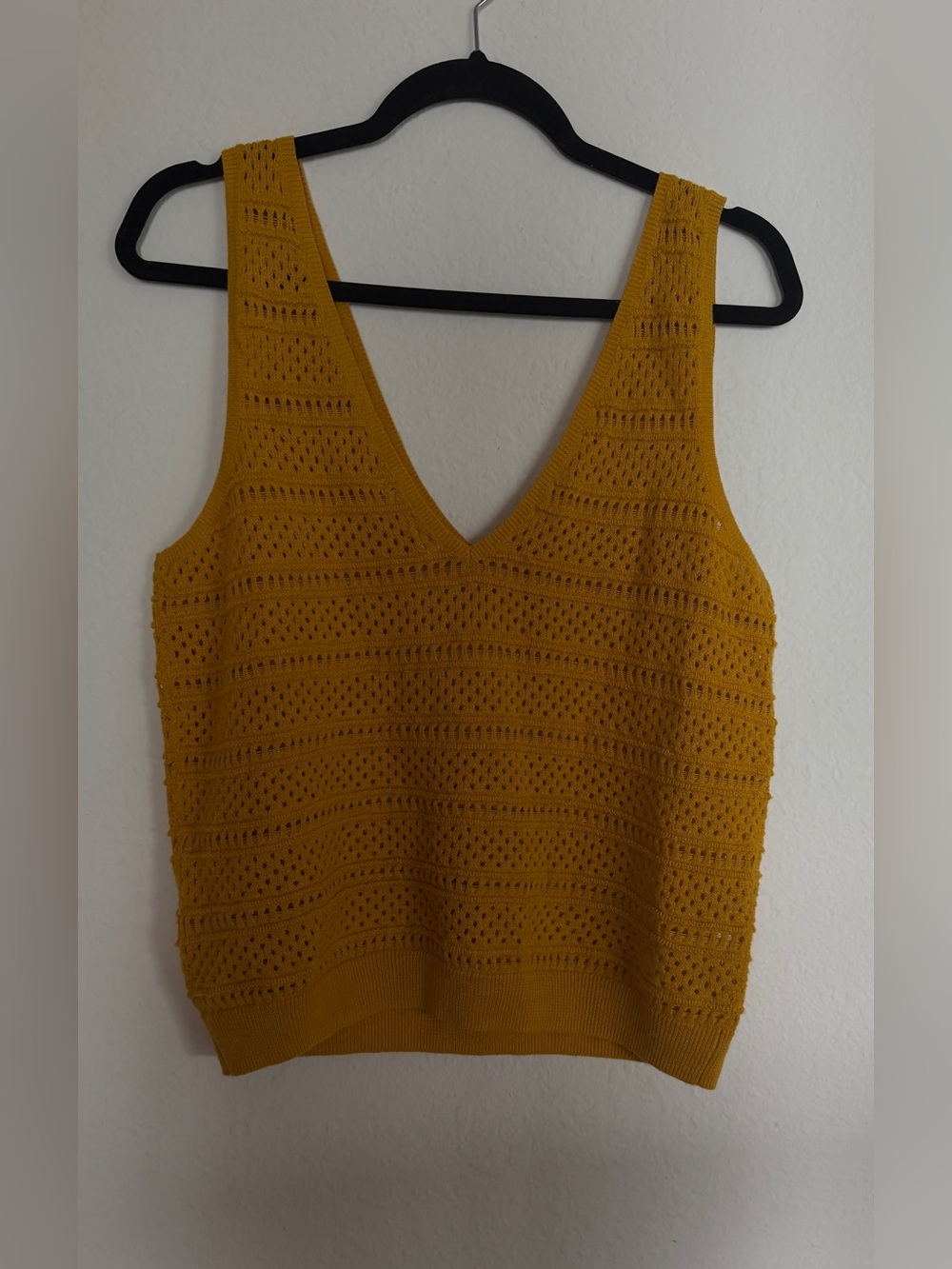 Marine Layer Mustard Knit V-Neck Tank Top - Women - Picture 1 of 3